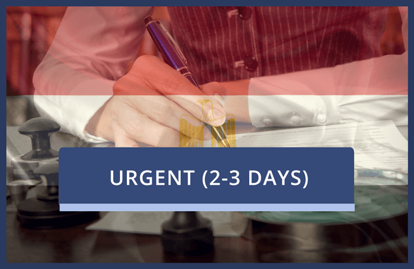 Egypt Urgent - Inc Certification